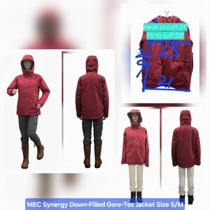MEC Synergy Down-Filled Gore-Tex Jacket Size S/M